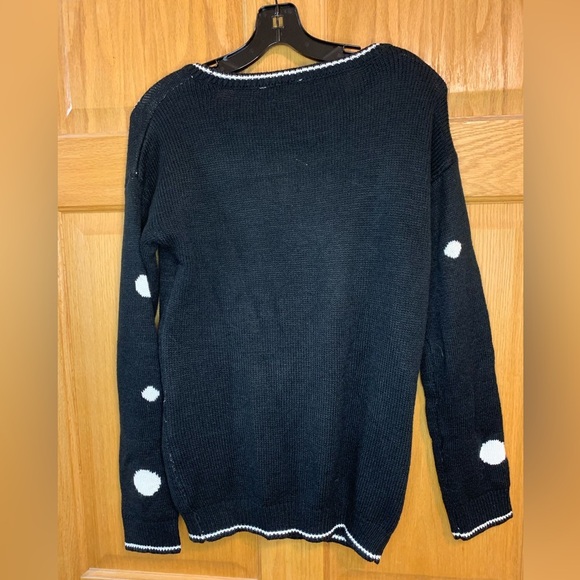 Snowman Ugly Christmas Sweater Black Size S Fuzzy Bling Bright Fun Snowflakes - Picture 4 of 4